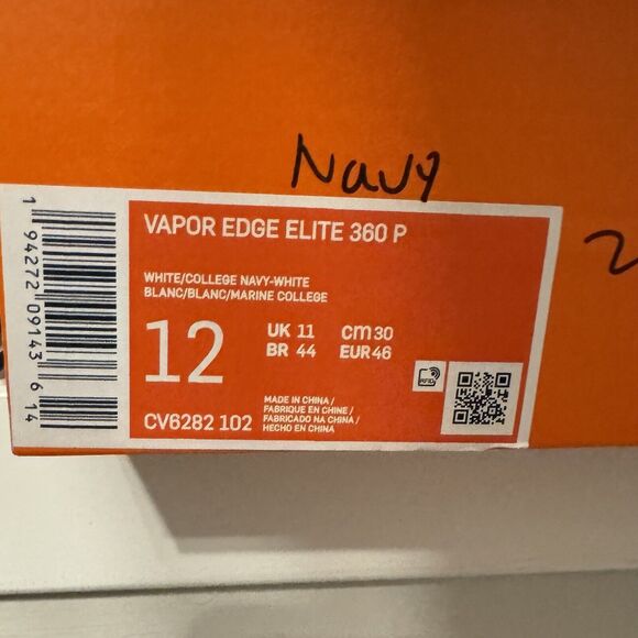 Nike Vapor Edge Elite 360 Promo Dallas Cowboys Navy Blue CV6282-102 Size 12 - Picture 5 of 7